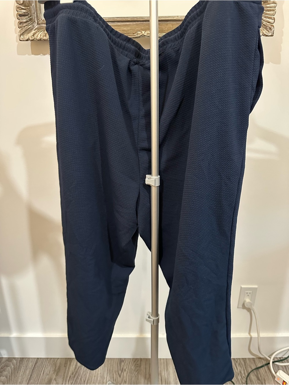 Navy Drawstring Lounge Pants - Picture 4 of 8